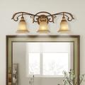 Lark Manor™ Alvontae 3-Light Dimmable Verona Bronze Vanity Light in Black/Brown | 9.25 H x 30 W x 7.5 D in | Wayfair