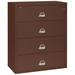 FireKing Fireproof 4-Drawer Vertical Filing Cabinet Metal/Steel in Brown | 52.75 H x 44.5 W x 22.125 D in | Wayfair 4-4422-C (brown) (w/ E-Lock)