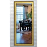Brayden Studio® Beveled Vintage Wall Mirror, Wood in White/Yellow | 69 H x 29 W x 1.25 D in | Wayfair BRYS8879 34936680