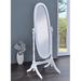 Charlton Home® Cointon Oval Wood Traditional Cheval Mirror Wood in White | 59.25 H x 23 W x 21 D in | Wayfair ANDO3063 30052628