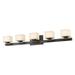 Latitude Run® Hundt 5-Light Vanity Light, Glass in Brown | 5.1 H x 34.6 W x 4.3 D in | Wayfair 08C57108FF8F48FF9B70CEA218E0E92A