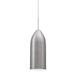 Besa Lighting Lindy 1 - Light Single Bell Pendant Glass in Gray/White | 10 H x 4 W x 4 D in | Wayfair 1JT-LINDWH-SN