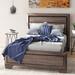 Wade Logan® Kjetil Standard Bed Wood in Brown/Gray | 53 H x 63 W x 85 D in | Wayfair 7D948B103F3F4640A7040CF754D2E0EA