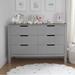 Carter's by DaVinci Colby 6 Drawer 51.25" W Double Dresser in Gray | 34 H x 51.25 W x 18.125 D in | Wayfair F11926G