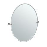 Gatco Latitude II Frameless Oval Wall Mirror | Bathroom Vanity Mirror Metal in Gray | 32 H x 28.5 W x 2 D in | Wayfair 4299LG