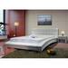 Greatime Tufted Upholstered Platform Bed Metal in White | 35.4 H x 73 W x 99 D in | Wayfair B1053-5QQWH