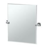 Gatco Jewel Modern Frameless Rectangle Bathroom Vanity Mirror | Pivoting & Beveled in Gray | 24 H x 19.5 W in | Wayfair 4149S