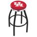 Holland Bar Stool NCAA 25" Swivel Bar Stool Upholstered/Metal in Black | 25 H x 18 W x 18 D in | Wayfair L8B2C25Houston