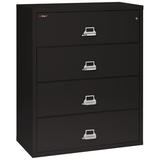 FireKing Fireproof 4-Drawer Vertical Filing Cabinet Metal/Steel in Black | 52.75 H x 44.5 W x 22.125 D in | Wayfair 4-4422-C (black)