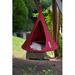 Arlmont & Co. Vivere Saffo Hanging Hammock Cacoon Pod available in 3 Sizes Polyester/Cotton in Red | 72 H x 72 W x 72 D in | Wayfair