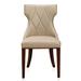 Wildon Home® Alister Velvet Solid Back Side Chair Faux Leather/Upholstered in Brown | 37 H x 19.7 W x 23.6 D in | Wayfair