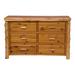 Fireside Lodge Premium Cedar 6 Drawer 60" W Double Dresser Wood in Brown | 38 H x 60 W x 21 D in | Wayfair 12041-P