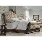 Hooker Furniture Rhapsody Sleigh Bed Wood & /Upholstered/Polyester in Brown | 71.5 H x 107.5 W x 107.5 D in | Wayfair 5070-90550