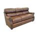 Canora Grey Sudipta 87" Genuine Leather Rolled Arm Sofa Genuine Leather in Brown | 38 H x 87 W x 40 D in | Wayfair B826FCE078AF42DBB95AC2D070698FC6