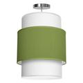 Seascape Lamps Evan 1 - Light Unique/Statement Cylinder Pendant, Linen in Green | 30 H x 24 W x 24 D in | Wayfair SL_E24_V