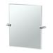 Gatco Bleu Modern Frameless Rectangle Bathroom Vanity Wall Mirror Pivots & Beveled Mirror in Gray | 24 H x 24 W x 2 D in | Wayfair 4379SM
