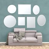 Gatco Modern Frameless Beveled Oval Wall Bathroom/Vanity Mirror Metal | 32 H x 24 W x 0.2 D in | Wayfair 1801