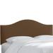 House of Hampton® Brighton Nail Button Arc Upholstered Panel Headboard Velvet in Black/Brown | 51 H x 56 W x 4 D in | Wayfair HOHN3842 27439115