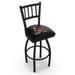 Holland Bar Stool NHL Swivel 36" Extra Tall Stool Upholstered/Metal in Black | 50 H x 19 W x 19 D in | Wayfair L01836BosBru