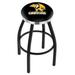 Holland Bar Stool NCAA 25" Swivel Bar Stool Upholstered/Metal in Black | 25 H x 18 W x 18 D in | Wayfair L8B2C25MOWSt