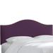House of Hampton® Brighton Nail Button Arc Upholstered Panel Headboard Velvet in Black/Indigo | 51 H x 56 W x 4 D in | Wayfair HOHN3842 27439110