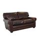 Westland and Birch Fenway Studio 70" Rolled Arm Loveseat Genuine Leather in Brown | 39 H x 70 W x 42 D in | Wayfair Fenway Studio-L-1