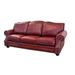 Westland and Birch Winchester 100" Genuine Leather Rolled Arm Sofa Genuine Leather in Brown | 37 H x 100 W x 45 D in | Wayfair Winchester-S-6