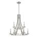 Gracie Oaks Kunin 9 - Light 25" Chandelier Style Tiered Semi Flush Mount, Crystal in Gray | 27 H x 25 W x 25 D in | Wayfair