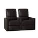 Latitude Run® Home Theater Row Seating (Row of 2), Leather in Brown | 42 H x 61 W x 39 D in | Wayfair LTTN3389 45520625