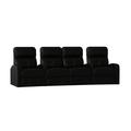 Latitude Run® Tufted Home Theater Row Seating (Row of 4) Microfiber/Microsuede in Black | 43 H x 124 W x 43 D in | Wayfair LTTN3399 44426102