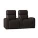 Latitude Run® Home Theater Row Seating (Row of 2), Leather in Brown | 43 H x 72 W x 41.5 D in | Wayfair LTTN3427 44426903