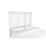 David Francis Furniture Infinity Wicker/Rattan Open-Frame Headboard Wicker/Rattan in White | 66 H x 63 W x 1.5 D in | Wayfair B5080-Q-S101