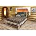 Loon Peak® Montana Collection Pine Platform Bed Wood in White | 47 H x 60 W x 81 D in | Wayfair LNPK7575 39269645