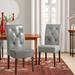 Latitude Run® Corinne Upholstered Dining Chair Upholstered in Gray | 39.5 H x 17.7 W x 24 D in | Wayfair LTRN2055 31542286