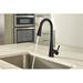 Moen Sleek Pull Down Single Handle Kitchen Faucet w/ Power Boost Technology & Duralock in Black | 10.38 W x 8.5 D in | Wayfair 7864BL