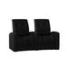 Red Barrel Studio® Chrysander 71" Wide Home Theater Seating w/ Cup Holder Microfiber/Microsuede in Black | 44 H x 71 W x 42 D in | Wayfair