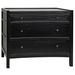 Noir Hampton 3 Drawer Bachelor's Chest Wood in Black/Brown | 30 H x 36 W x 22 D in | Wayfair GTAB245HB