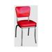 Richardson Seating Retro Home Vinyl Side Chair Faux Leather/Upholste in Red | 31 H x 15.5 W x 19.5 D in | Wayfair 4210CIR