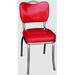 Richardson Seating Retro Home Side Chair Faux Leather/Upholste in Red | 33 H x 16 W x 19.5 D in | Wayfair 4261CIR
