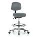 Perch Chairs & Stools Height Adjustable Doctor Stool w/ Foot Ring Metal in Gray | 42.75 H x 24 W x 24 D in | Wayfair WLTRC2-BCIF-FR