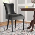 Magnate Vinyl Dining Chair by Modway Faux Leather/Upholstered in Black | 38 H x 22 W x 25 D in | Wayfair EEI-2228-BLK