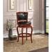 Red Barrel Studio® Fentress 29" Swivel Bar Stool Wood/Upholstered/Leather in Brown | 44.5 H x 24.5 W x 24.5 D in | Wayfair RDBT2175 41053266