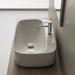 Scarabeo by Nameeks Moon Ceramic Oval Vessel Bathroom Sink w/ Overflow | 7.1 H x 28.4 W x 16.5 D in | Wayfair Scarabeo 5505-One Hole