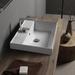 Scarabeo by Nameeks Teorema White Ceramic Rectangular Vessel Bathroom Sink w/ Overflow | 6.7 H x 17.3 D in | Wayfair Scarabeo 5109-Three Hole