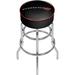 Trademark Global Swivel 31" Bar Stool Upholstered/Metal in Black/Gray | 31 H x 20 W x 20 D in | Wayfair DGE1000-LOGO