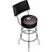 Trademark Global NCAA Swivel 31" Bar Stool Upholstered/Leather/Metal/Faux leather in Black/Gray | 41.75 H x 20 W x 20 D in | Wayfair GA1100-REF