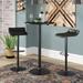 17 Stories Manglo 3 - Piece Counter Height Dining Set Wood/Metal in Black/Brown | 40 H in | Wayfair TRNT4305 45501744