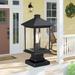 Sol 72 Outdoor™ Lovette 1 -Light 19.5" H Pier Mount Light Metal in Black | 19.5 H x 9.5 W x 9.5 D in | Wayfair STSS6036 42521065