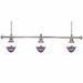 Trademark Global NBA 3 - Light Pool Table Linear Pendant, Metal | 14 H x 60 W x 14 D in | Wayfair NBA603-PS