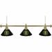 Trademark Global U.S. Army 3 - Light Pool Table Cone Pendant, Metal | 14 H x 60 W x 14 D in | Wayfair ARMY603-SYM